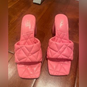 Pink Zara Heeled Sandals - WORN ONCE